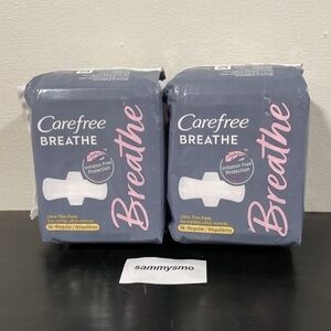 Carefree Breathe Ultra Thin Pads Regular Absorbancy, 16 Count x2